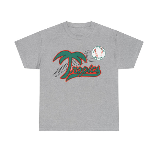 West Palm Beach Tropics Senior Nostalgic Retro Baseball Team T-shirt