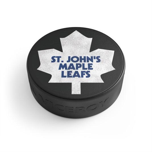 St Johns Maple Leafs Nostalgic Retro Hockey Puck