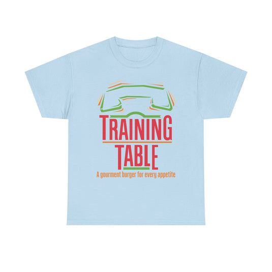 Training Table Gourmet Burger Vintage Restaurant Logo Chain T-Shirt