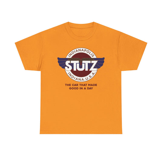Stutz The Car That Made Good In A Day Indianapolis Logo T-shirt
