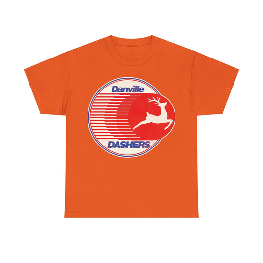 Danville Dashers Red Blue Logo Hockey Team T-shirt