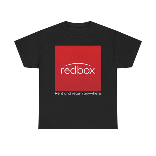Redbox DVD Movie Rental Kiosk Red Square Logo Nostalgic T-shirt