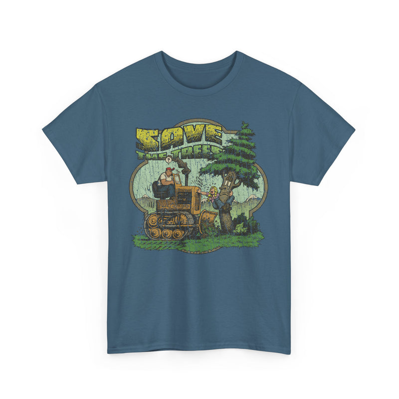 Load image into Gallery viewer, Save The Trees 1973 Chipko Environmentalist Political Movement Cartoon T-shirt
