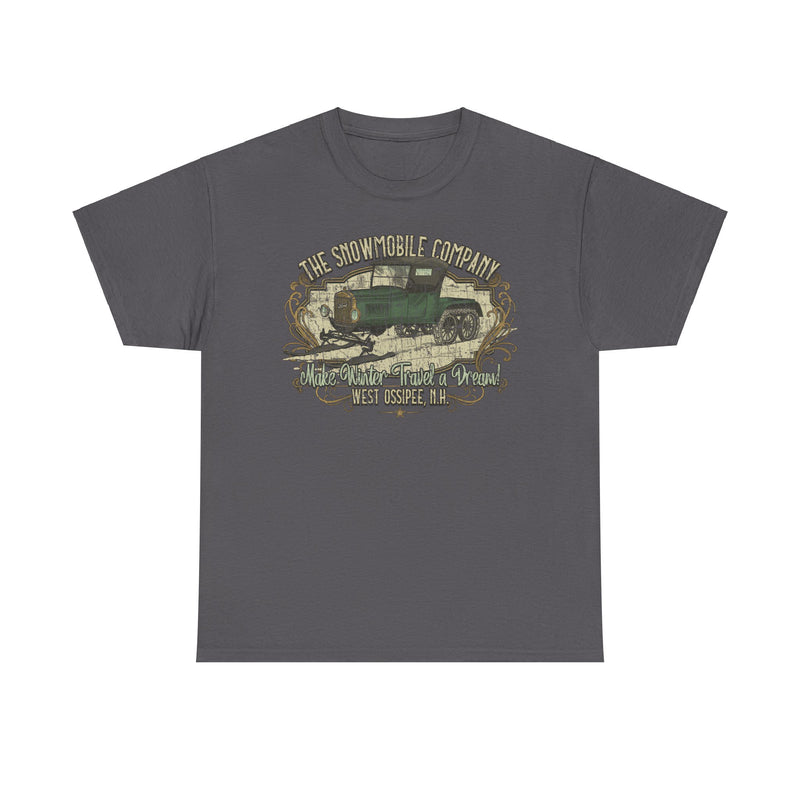 Load image into Gallery viewer, The Snowmobile Company 1922 West Ossipee New Hampshire Car Snow Logo T-shirt
