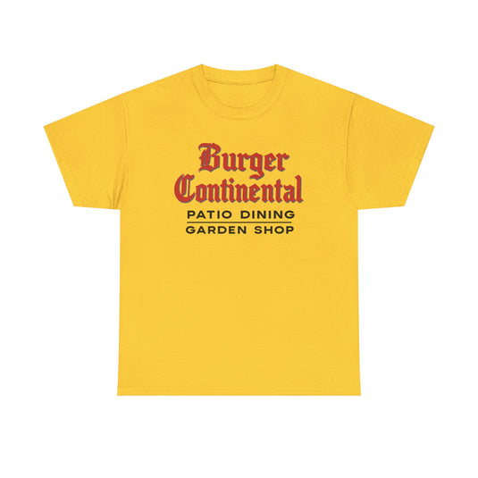 Burger Continental T-Shirt - Casual Dining Industry Defunct Logo Tee