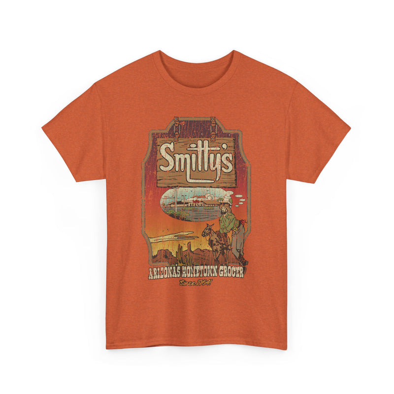 Load image into Gallery viewer, Smittys Arizona Sunset 1964 Grocery Cowboy T-shirt
