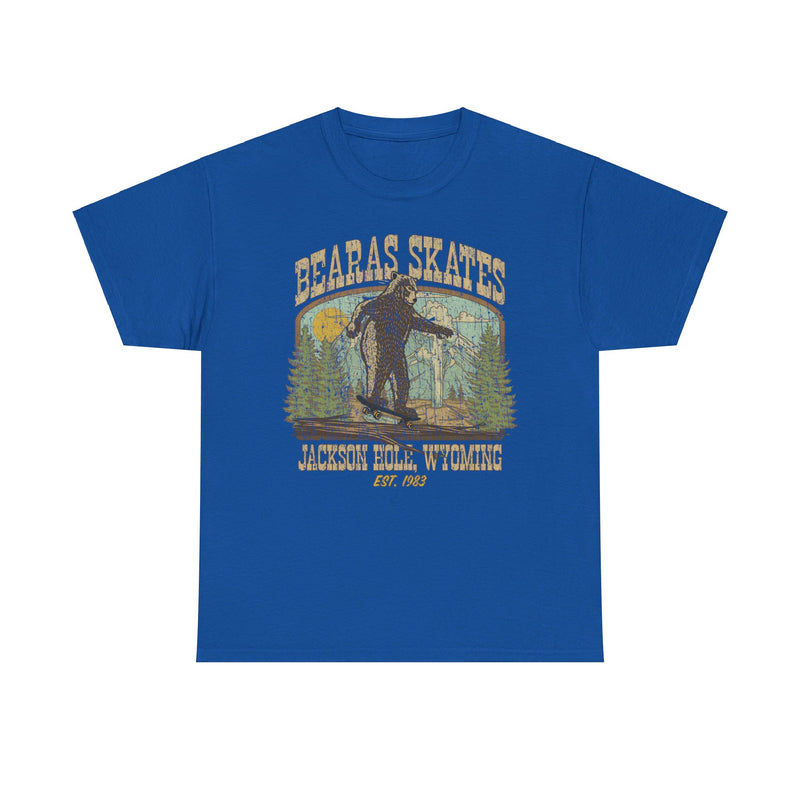 Load image into Gallery viewer, Bearas Skates Est 1983 Jackson Hole Wyoming T-shirt
