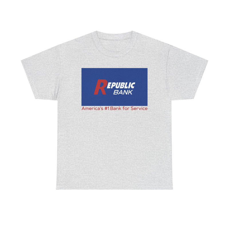 Load image into Gallery viewer, Republic Bank America&#39;s #1 Bank For Service T-Shirt Financial Logo
