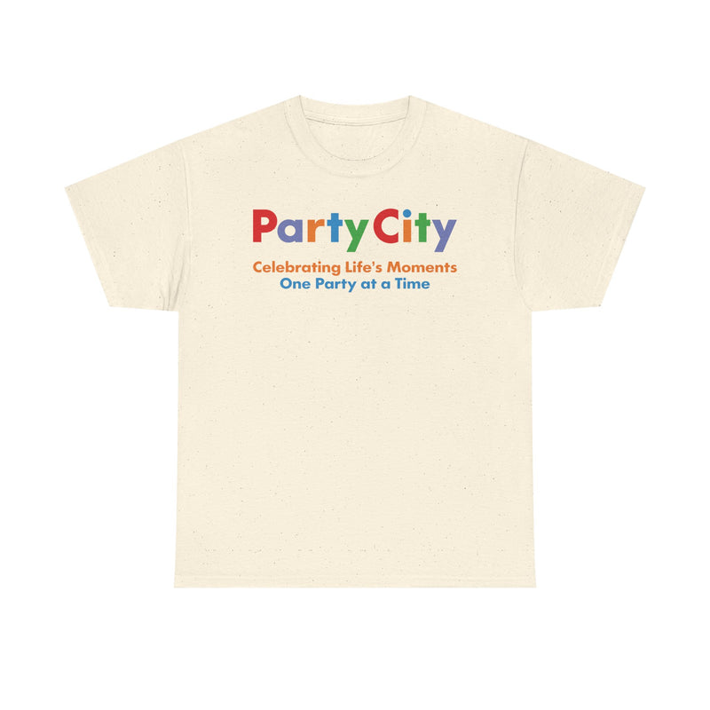 Load image into Gallery viewer, Party City Defunct Party Supply Store T-Shirt Celebrating Life&#39;s Moments Tee
