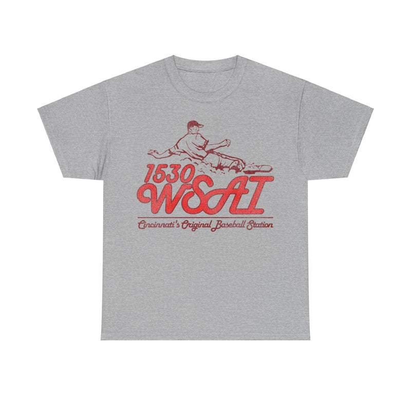 Load image into Gallery viewer, WSAI 1530 Cincinnati Baseball Radio Station Nostalgic Retro T-shirt
