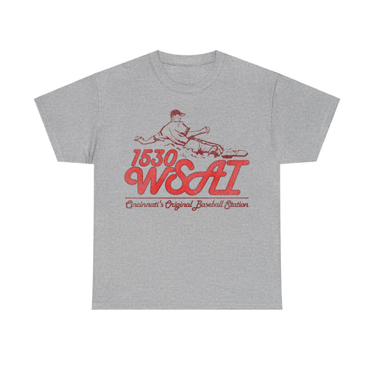 WSAI 1530 Cincinnati Baseball Radio Station Nostalgic Retro T-shirt