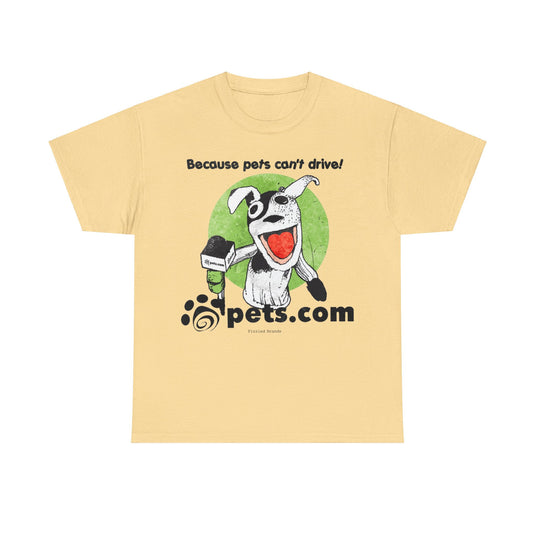 Pets.com Online Store Nostalgic Retro Logo T-shirt