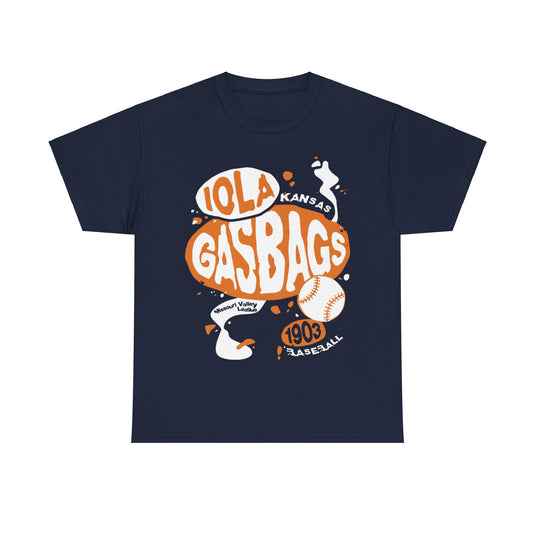 Iola Gasbags Est 1903 Kansas Baseball T-shirt