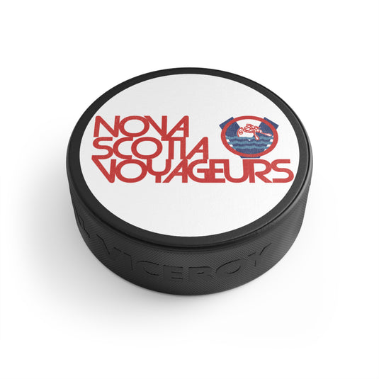 Nova Scotia Voyageurs Logo Nostalgic Hockey Puck