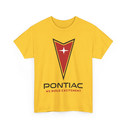 Pontiac We Build Excitement Red Arrow Star Logo Classic T-shirt