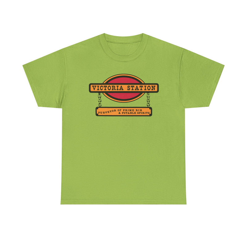 Load image into Gallery viewer, Victoria Station T-Shirt - Restaurant Industry Bankrupt Logo Tee
