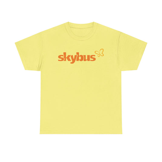 Skybus Australian Low Cost Carrier Orange Butterfly Logo Airline T-shirt