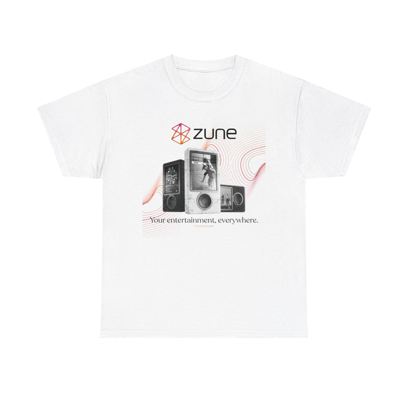 Load image into Gallery viewer, Zune Early Digital Music Player Nostalgic Tribute T-shirt
