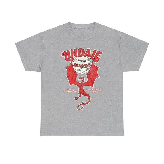 Lindale Dragons Nostalgic Retro Baseball Team T-shirt