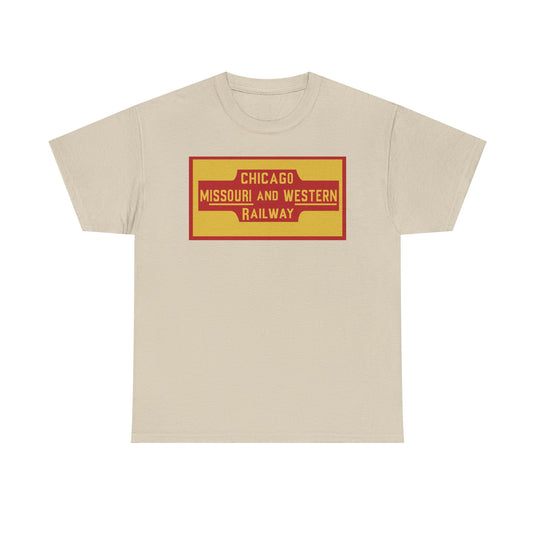 Chicago Missouri Western Railway Vintage Railroad Logo Train T-Shirt
