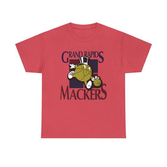 Grand Rapids Mackers Michigan CBA Basketball 1994-1996 T-shirt