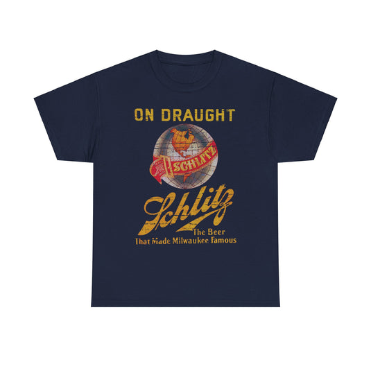 Schlitz Beer Milwaukee on Draught Wisconsin Brewery T-shirt