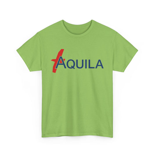 Aquila Italian Airline Red Blue Modern Logo Aviation History T-shirt