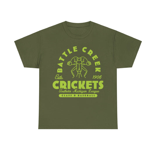 Battle Creek Crickets Est 1906 Michigan Baseball T-shirt