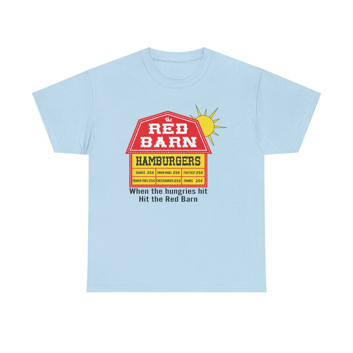 Red Barn Hamburgers Vintage Fast Food Logo Classic Chain Restaurant T-Shirt