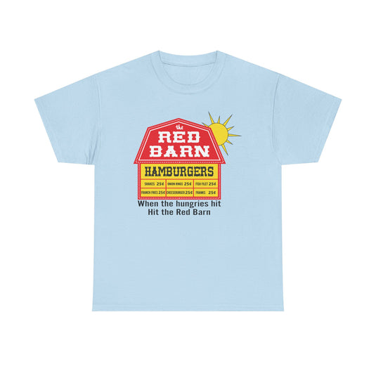 Red Barn Hamburgers Vintage Fast Food Logo Classic Chain Restaurant T-Shirt