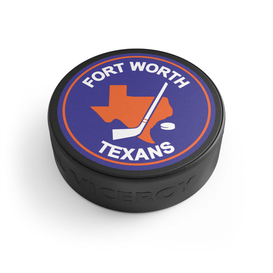 Fort Worth Texans 1981 Texas Nostalgic Logo Hockey Puck