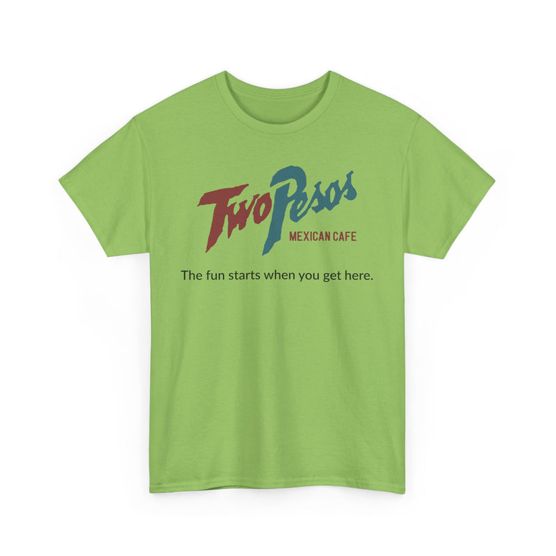 Load image into Gallery viewer, Two Pesos Mexican Cafe Vintage Restaurant Logo Chain T-Shirt
