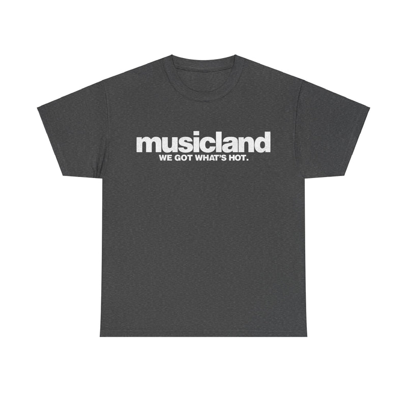 Load image into Gallery viewer, Musicland Record Retail Store We Got What&#39;s Hot Nostalgic T-shirt
