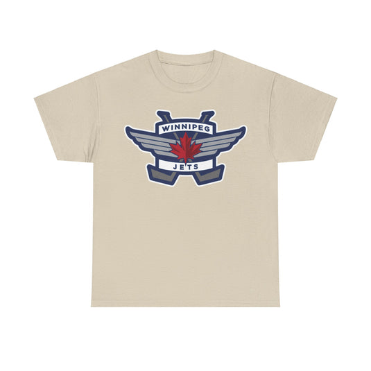 Winnipeg Jets Maple Leaf Logo Hockey Team T-shirt