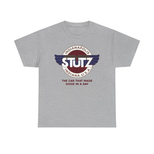Stutz The Car That Made Good In A Day Indianapolis Logo T-shirt