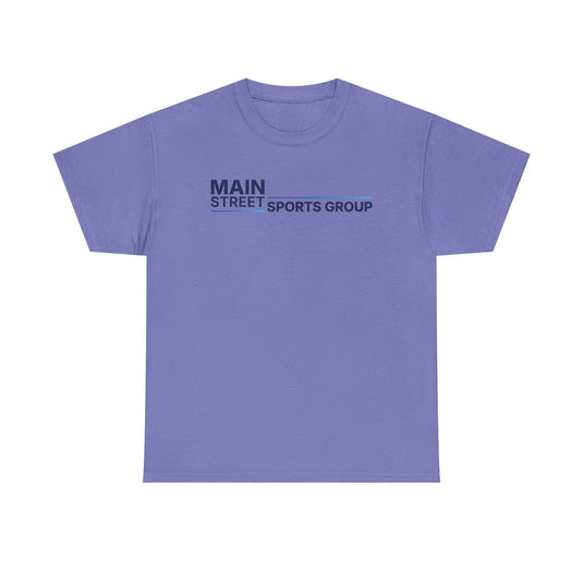 Main Street Sports Group T-Shirt Athletic Company Logo Blue Tee