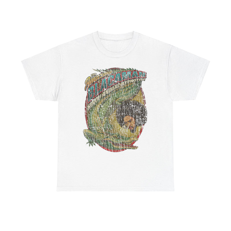 Load image into Gallery viewer, The Amazing Blacaman 1924 Hindu Animal Hypnotist Circus Performer T-shirt
