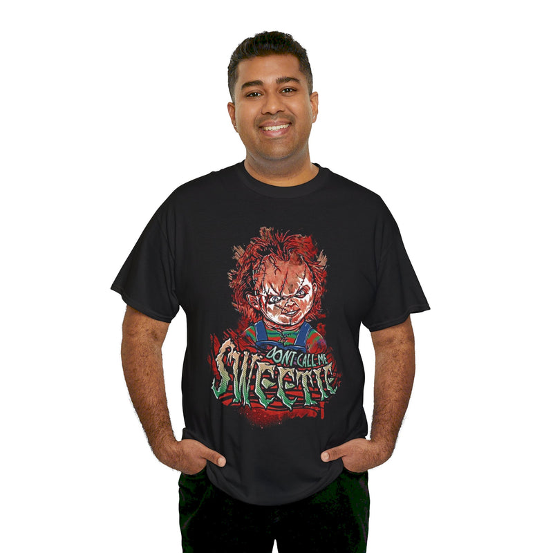 Load image into Gallery viewer, Childs Play Don&#39;t Call Me Sweetie Chuckie Horror Movie T-shirt
