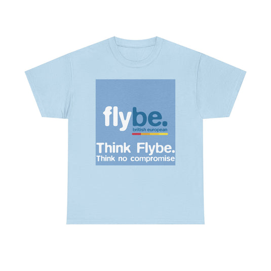 Flybe British European Think No Compromise Regional Airline Logo T-shirt