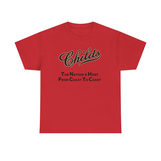 Childs Restaurants T-Shirt - American Casual Dining Industry Defunct Logo Tee