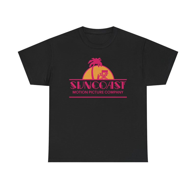 Load image into Gallery viewer, Suncoast Motion Picture Company Palm Tree Movie Director Chair Logo T-shirt
