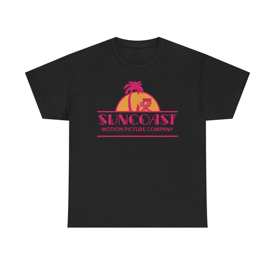 Suncoast Motion Picture Company Palm Tree Movie Director Chair Logo T-shirt
