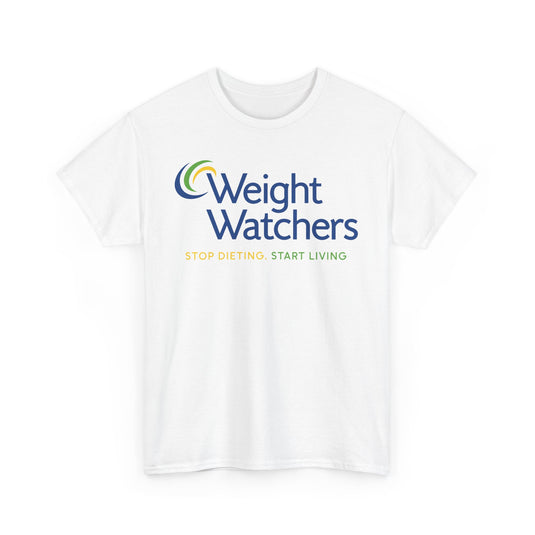 Weight Watchers Blue Green Yellow Logo Stop Dieting Start Living T-shirt