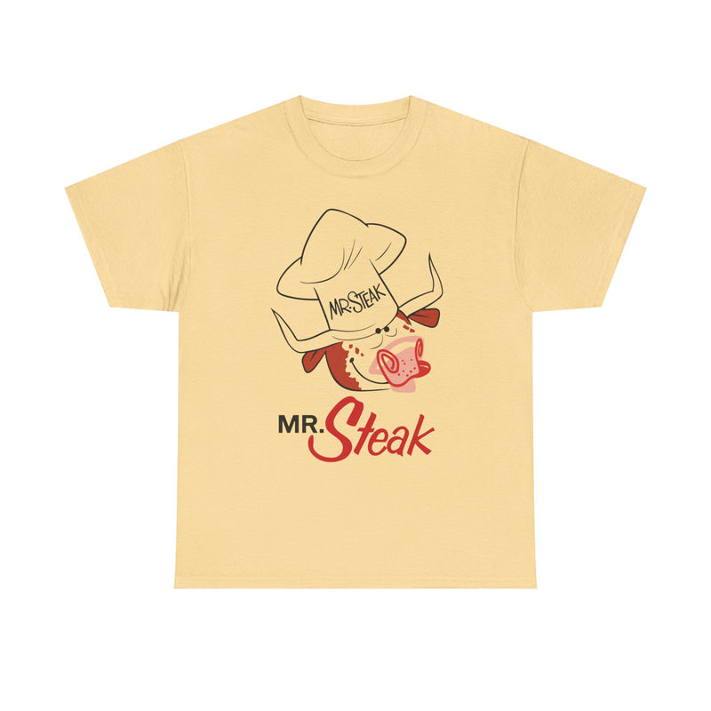 Load image into Gallery viewer, Mr. Steak T-Shirt - Steakhouse Restaurant Industry Defunct Logo Tee
