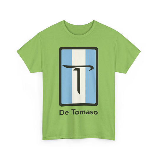 De Tomaso Italian Sports Car Manufacturer Blue Stripe T-shirt