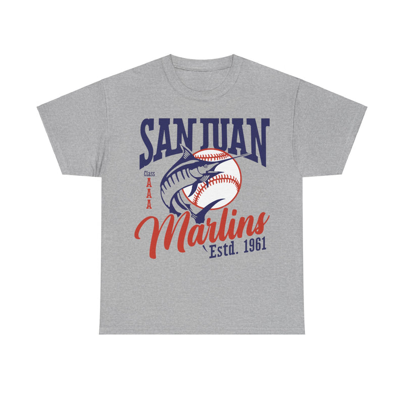 Load image into Gallery viewer, San Juan Marlins Est 1961 Basbeall Team T-shirt
