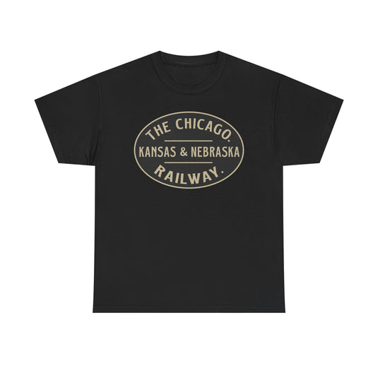 Chicago Kansas Nebraska Railway Vintage Railroad Logo T-Shirt