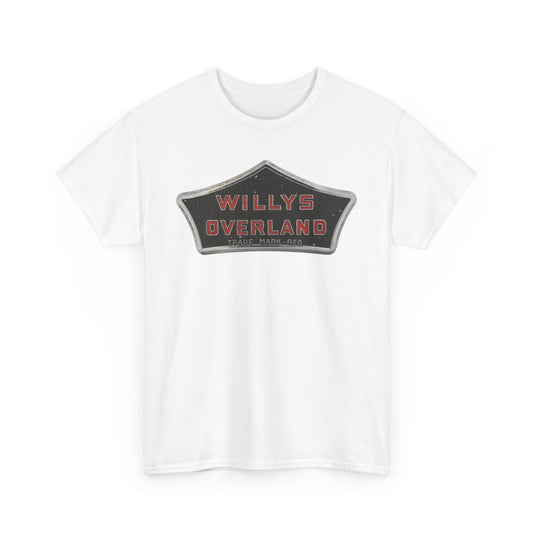 Willys Overland Trade Mark Reg Vintage Automobile Logo Collectible T-shirt
