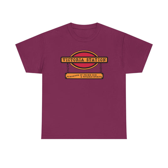 Victoria Station T-Shirt - Restaurant Industry Bankrupt Logo Tee