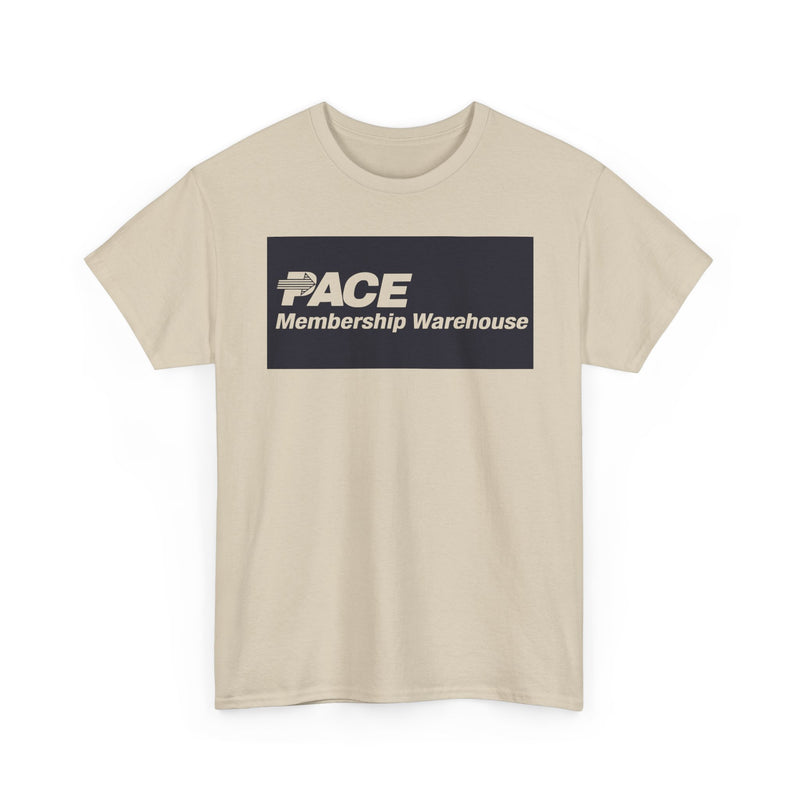 Load image into Gallery viewer, PACE Membership Warehouse Club Navy Blue Logo Bulk Shopping Nostalgic T-shirt

